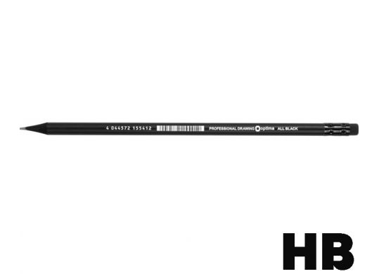 Creion simplu Optima HB cu radiera(Negre) O15541