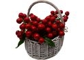Fruct cirese pe crenguta rosii decorative 19cm 6688-4F