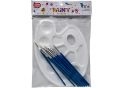 Pensula Conda sintetica 9buc+paleta plastic A1001521