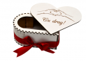 Cutie cu capac (mdf)Inima 7cm CI7