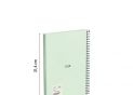 Caiet A5 80foi (foi albe) Milan spira/verde 57151E80GR