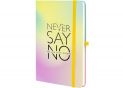 Agenda nedatata A5 128 foi cu elastic Never Say No (cop.tare) linii O20812-41
