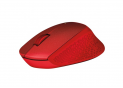 Mouse Wireless Logitech M330 Silent Plus, Optical Mouse for Notebooks, nano receiver, Red LO 910-004911