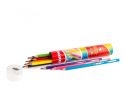 Creioane color Kores 12cul TUB (triunghi.+ascutitoare/3mm) K93313