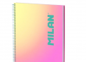 Registru A4 90foi (mate) Milan spira Sunset, pink 57143E90SNP