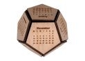 Calendar lemn 2025 Dodecaedru 209155