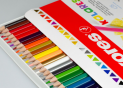 Creioane colorate KORES 24 culori, triunghiulare, mină 3 mm + ascuțitoare K93324 K93324