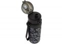 Sticla de apa 500 ml (plastic) neagra cu inimioare MX61337