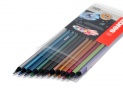 Creioane color Kores 12cul Metalic (triunghiulare/3mm) K93316