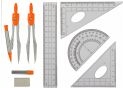 Trusa compas Maxi 8 pcs orange MX81419