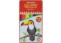 Creioane color CoolForSchool 12cul Premium cutie metal CF15178