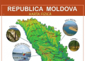 Plansa.Harta fizica a Republicii Moldova+Tara mea 70x100cm EP8