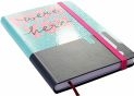 Agenda nedatata A5 128 foi cu elastic Wish (cop.tare) linii O20812-43