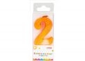 Lumanare-Cifra 2 Maxi cu sclipici 4.5cm MX622081-2