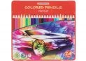 Creioane color CoolForSchool 24cul Premium cutie metal CF15179