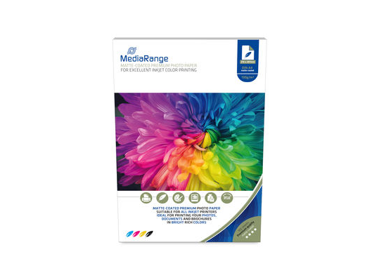 Hirtie foto 210*297cm 130gr 100file Media Range,matte-coated MRINK101