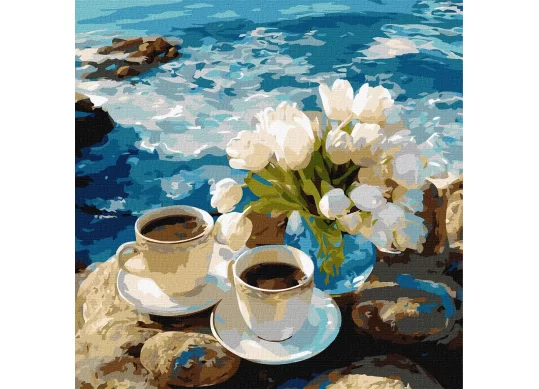 Tablou 40*40/cifre Cafea de mare KHO6447