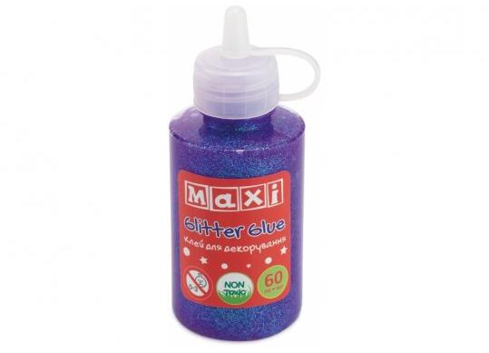 Lipici decor cu sclipici neon Maxi tub 60ml.violet MX61768