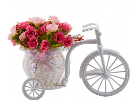 Tablou cu DIAMANTE 20x30 Bicicleta cu flori (fara sasiu) GLB30403