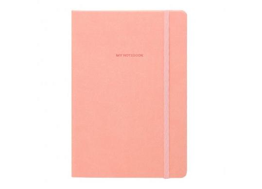 Agenda nedatata A5 96foi cu elastic coral ID2205