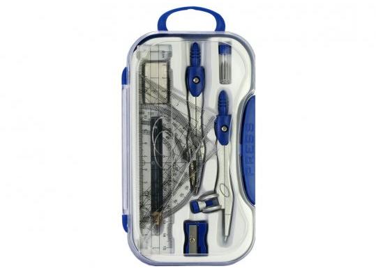 Trusa compas Maxi 8 pcs albastru MX81427