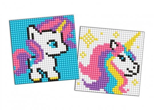 Tablou cu DIAMANTE 9x9cm 2buc (autocolant) Unicorn AMS1056