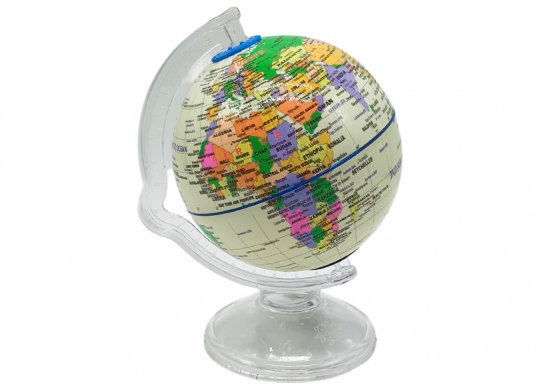 Glob politic 10cm EN (alb/PVC)Pusculita GP10EN