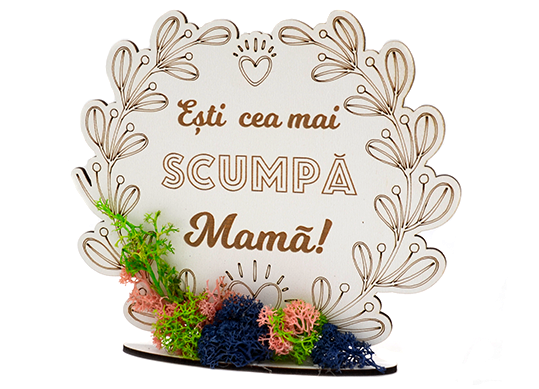 Suvenir-Inima Cea mai scumpa MAMA (mdf) SISM