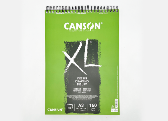 Hirtie bloc cu spira Canson xl Draw 50 foi A3 160 gr C400039089