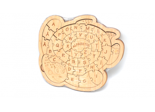 Puzzle 3D placaj lemnos alfabet broasca testoasa PZ160