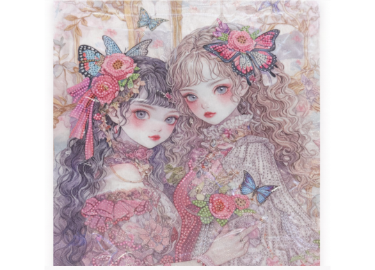 Tablou cu DIAMANTE 27x33 Anime cu flori ML25-5 ASX86268