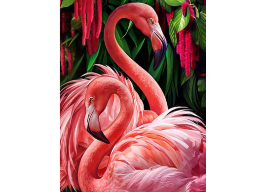 Tablou cu DIAMANTE 20x30 2 Flamingo (fara sasiu) GLB30493