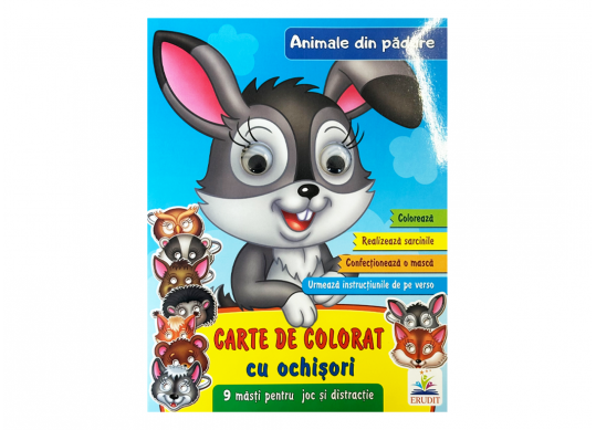 Carte de colorat cu ochisori Animale din padure CN662403