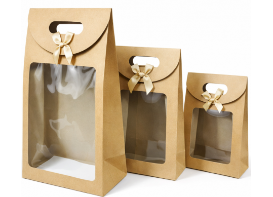 Punga p/u cadou cu fereastra 26.3x9.5x19.3 miner+arici ML32-43 244378