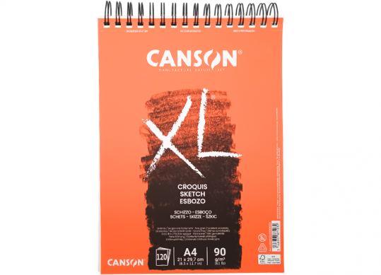 Hirtie bloc cu spira A4 Canxl Sketch Croq 120foi 90gr C200787103