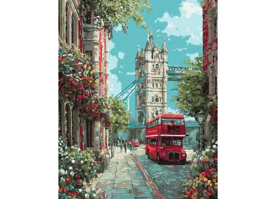 Tablou 40*50/cifre, Londra înfloritoare KHO6481