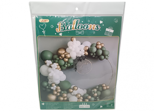 Baloane baner decor, Verde-Alb-Auriu (232) 23111529