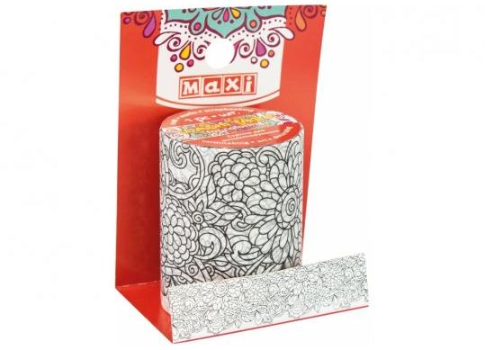 Banda decorativa cu imprimeu de colorat 50mm x 2m Mandala MX62056