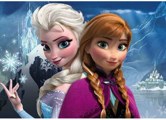 Tablou cu DIAMANTE 20x30 Anna si Elsa (fara sasiu) GLB30387