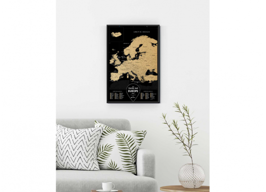 Harta Scratch-Map of Europe Black 60x40 130708