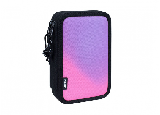 Penar Milan 2 fermuare cu rechizite Sunset black ,pink 081264SNK1P