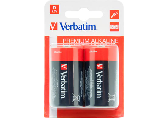 Baterie Verbatim Alcaline Battery D, 2pcs/blister 49923