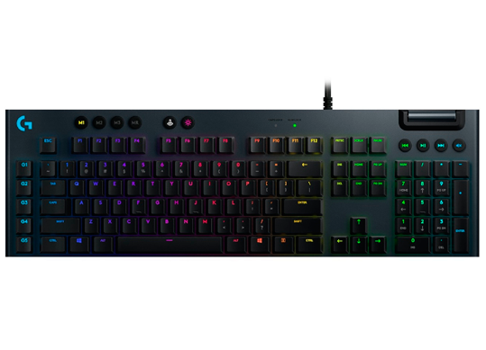 Tastatura Gaming mecanica Logitech G815 LIGHTSYNC RGB / GL Linear / CARBON / USB / LINEAR SWITCH LO 920-009008