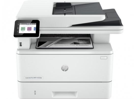 MFD HP LaserJet Pro 4103dw, White, A4, 42ppm, 512MB, Duplex, 50 sheet  DADF, 1200dpi, 2.7 touch dis 2Z627AB19