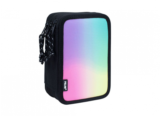 Penar Milan 3 fermuare cu rechizite Sunset negru 081364SNK1