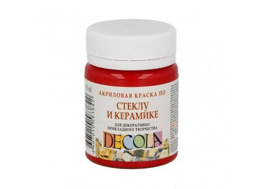 Acril sticla&ceramica Decola 50ml Rosu 4028331