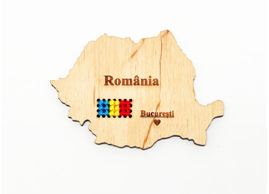 Suvenir magnet Romania (brodat)85*30 MD1136