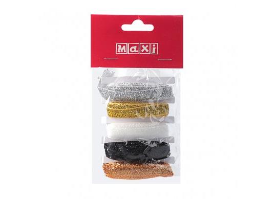 Panglica color cu sclipici 5cul/1m Maxi mix BJ21-05047