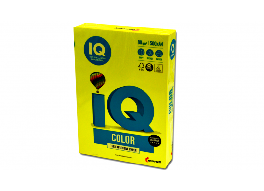 Hirtie color IQ A4 80gr 500foi Neon yellow NEOGB