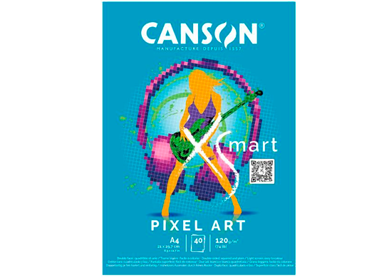 Hirtie Bloc Canson XSmart 40foi A4 120gr Pixel Art C32250P004